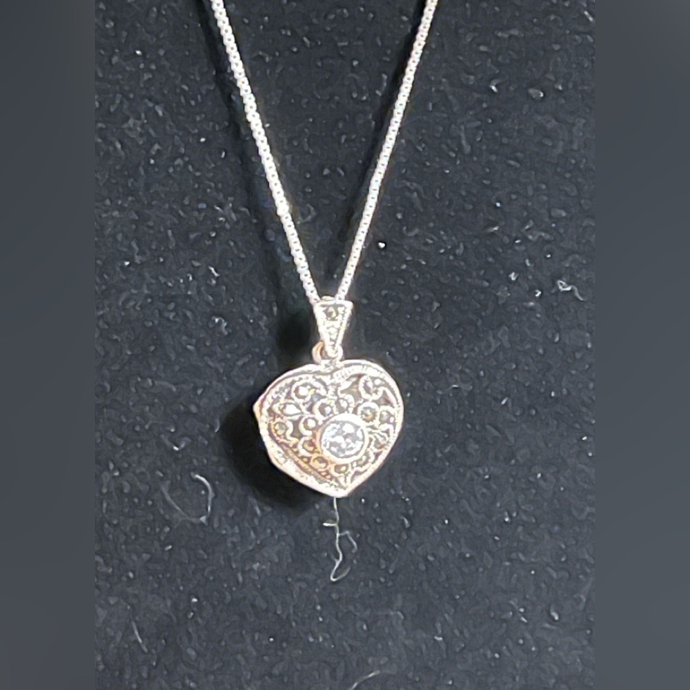 Sterling Silver 925 Locket Necklace with 18” box chain